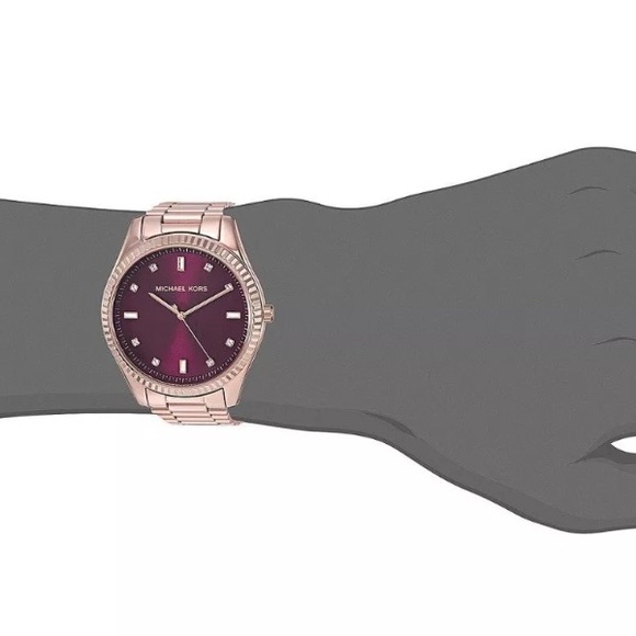 Michael Kors norie rose gold maroon watch - Picture 7 of 8